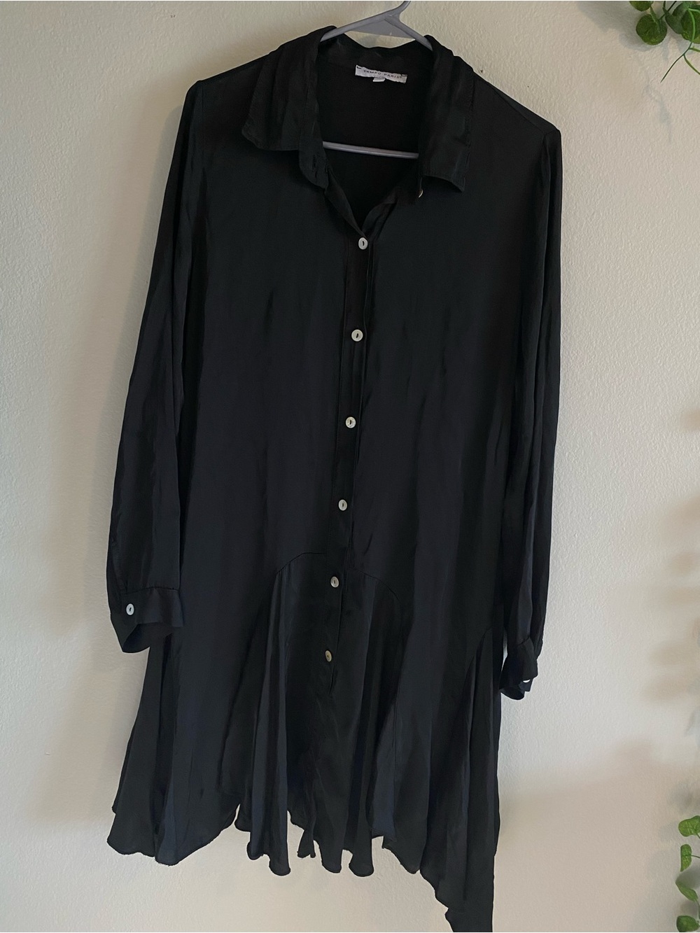 Tempo Paris Black Button-Front dress